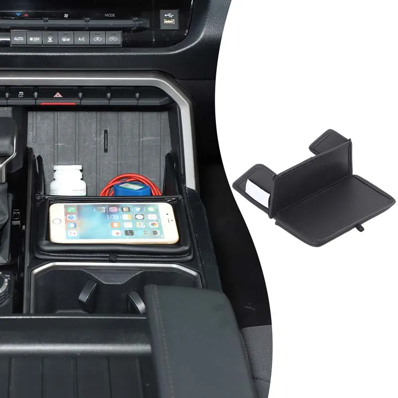 

1piece set Oxford cloth black For Toyota Tundra 2022-2026+ car center control gear storage partition car interior accessories
