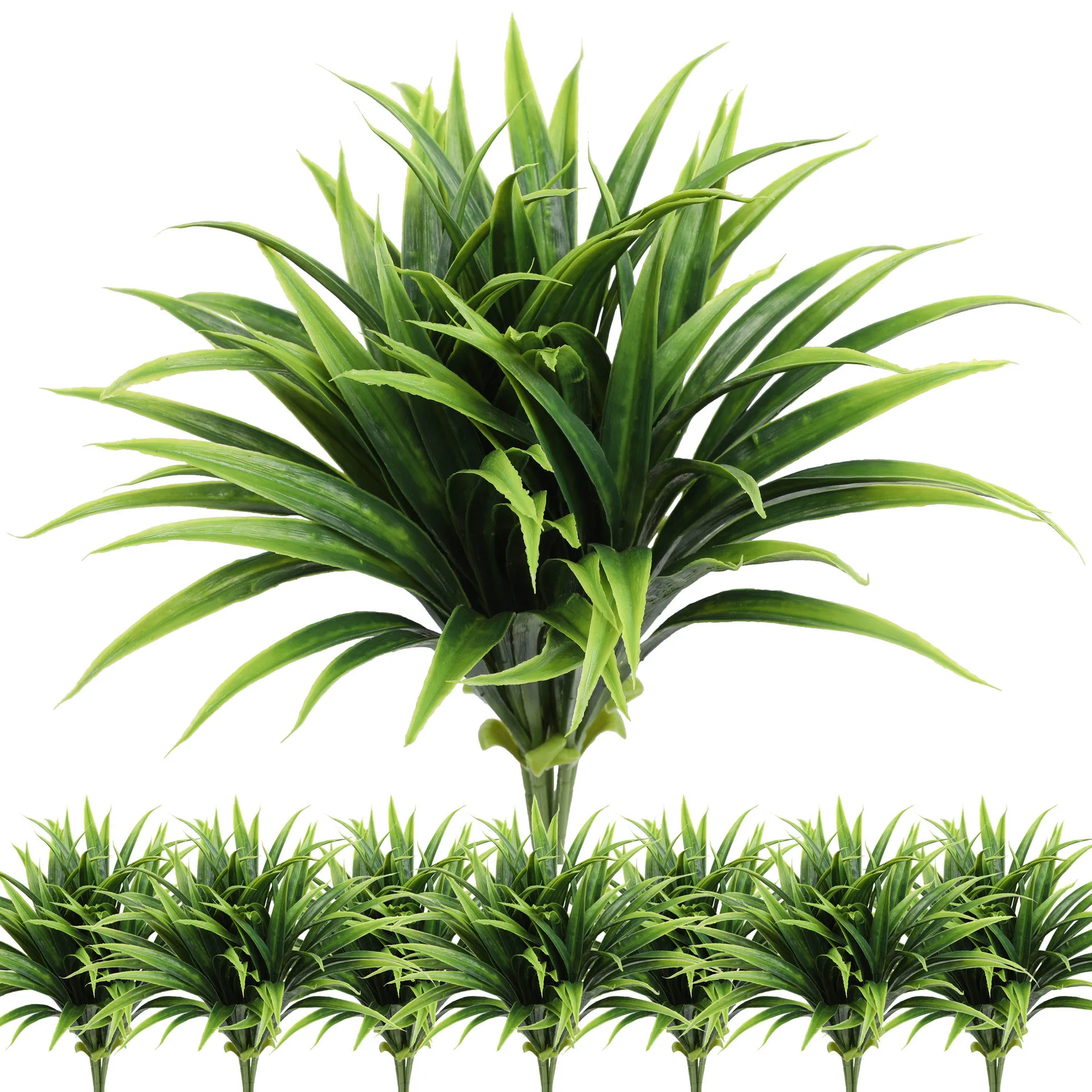 محاكاة النباتات الخضراء السيف الأوركيد العشب غوم الديكور الحلي في الهواء الطلق فناء حدائق متجر النوافذ المناظر الطبيعية الدعائم