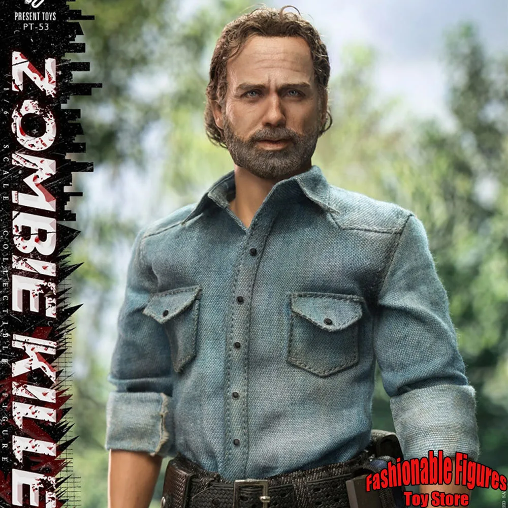 PRESENT TOYS  PT-sp53 1/6 Men Soldier Zombie Killer Rick Full Set 12Inch Action Figure Model Best Collection Gift Toys