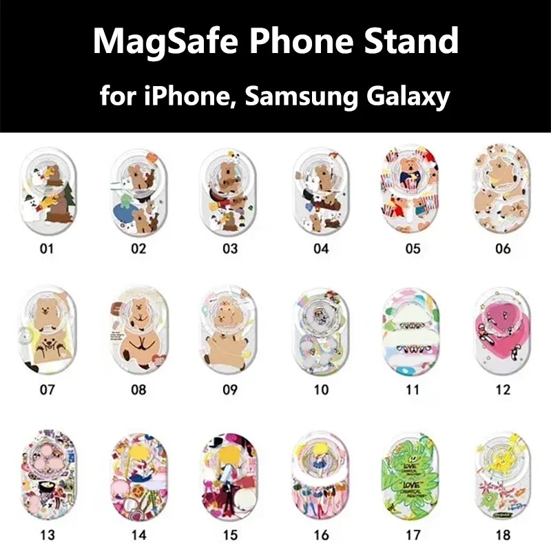 

MagSafe Phone Stand for IPhone 11 12 13 14 15 Pro Max Holder Mount Support for Samsung Galaxy S24 Ultra