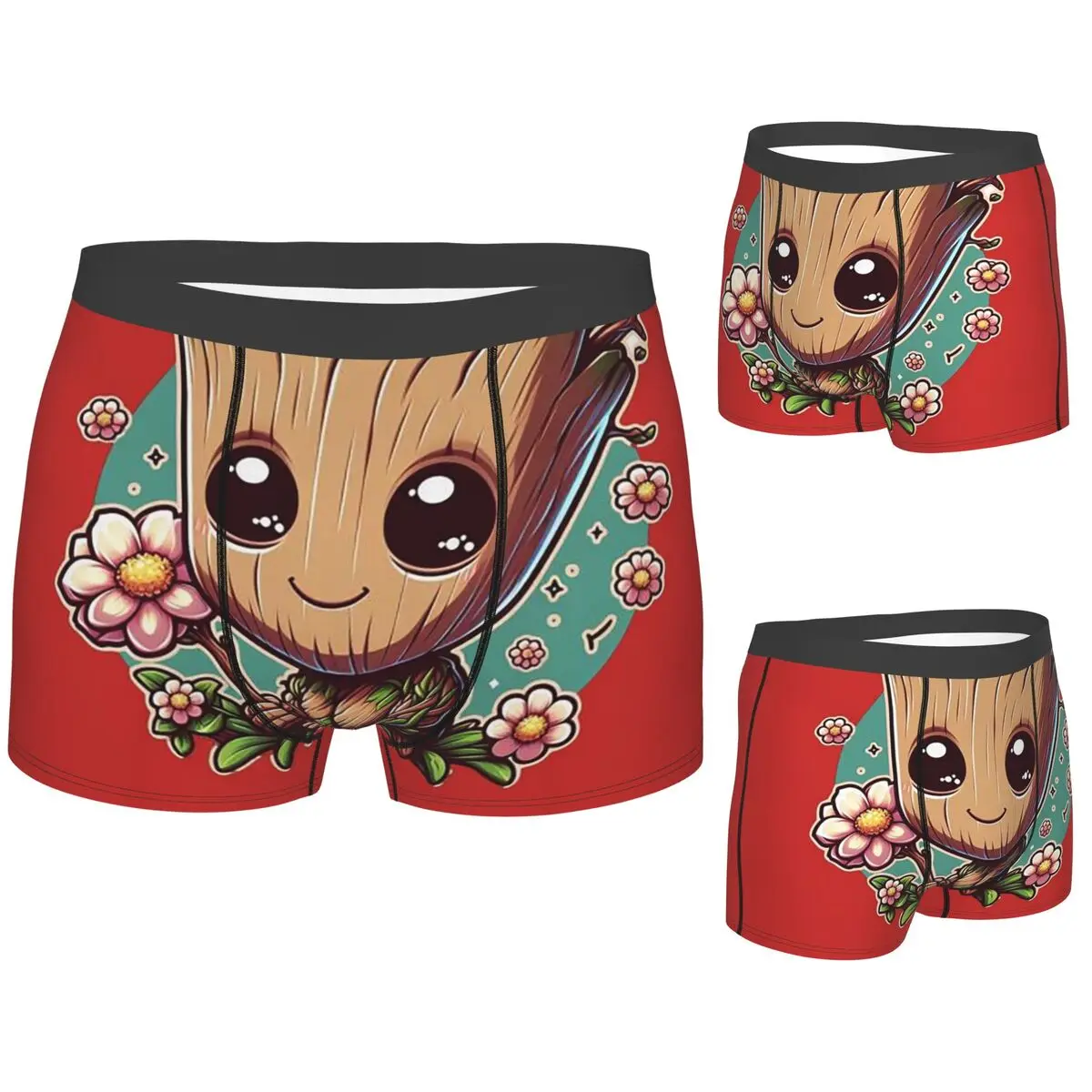 

Boxer Underpants Shorts Groot Cartoon Panties Men's Soft Underwear for Homme Man Boyfriend Gift