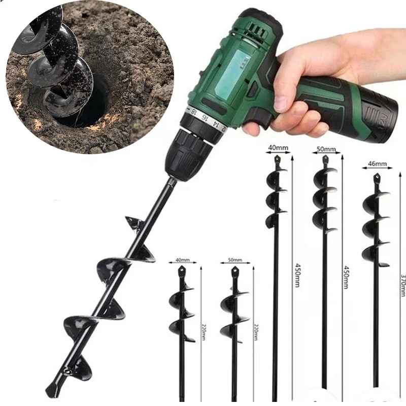 Imagem -02 - Jardim Spiral Hole Digger Broca Ground Drill Earth Drill para Plantio de Sementes Cerca de Jardinagem Flower Planter Tamanhos