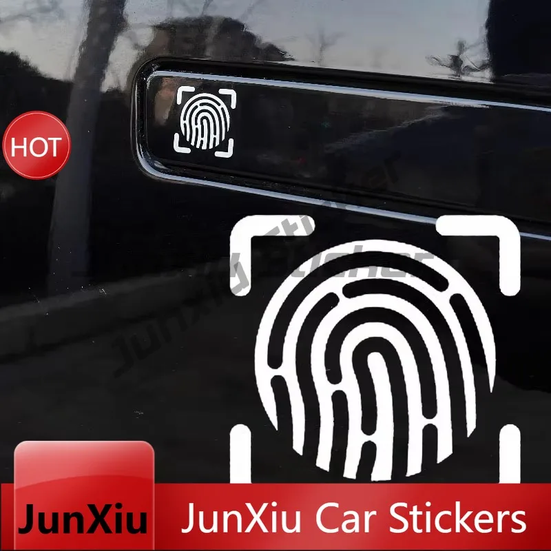 Fingerprint Alert Car Stickers Waterproof for Auto Door Handle Window Exterior Car Stickers Vinyl Decals