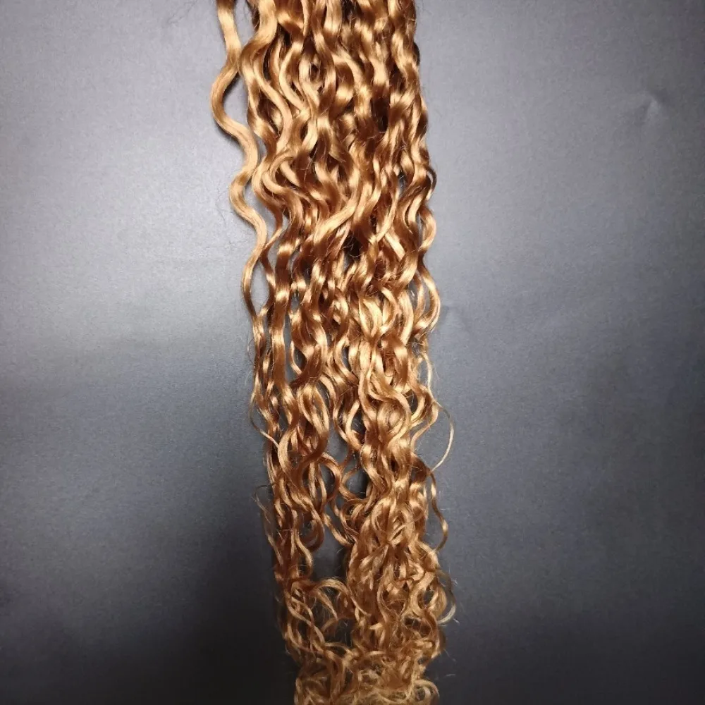 T11B27 موجة المياه حزم الشعر البشري 100 جرام/قطعة لحمة مزدوجة وصلات شعر 12A الصف كامل نهاية البرازيلي عذراء الشعر #6