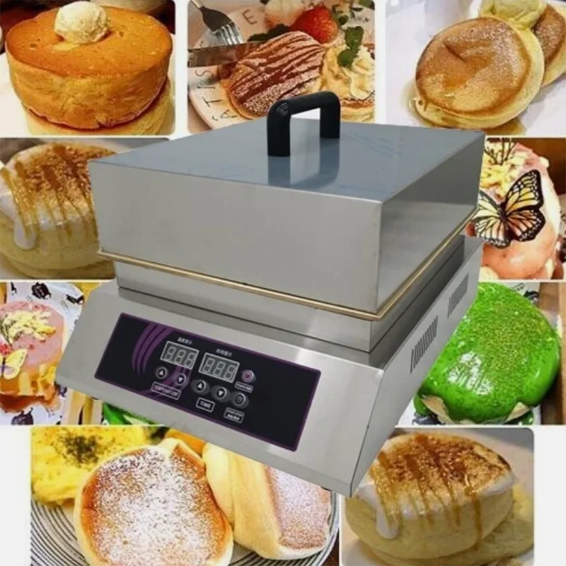 Commercial Souffle เครื่องทําแพนเค้ก Baker Maker ไฟฟ้าอุณหภูมิควบคุมแผ่นความร้อนห้องครัวร้านอาหารขนมขบเคี้ยว