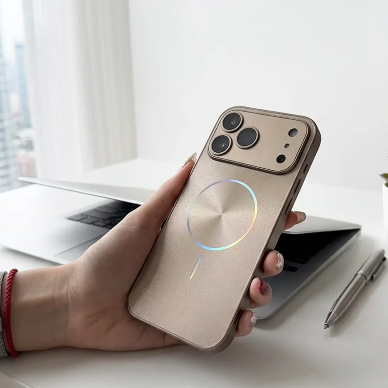 Funda magnética con brillo aurora, a prueba de golpes, para iPhone 17 Pro Max 16 15 14 13 3