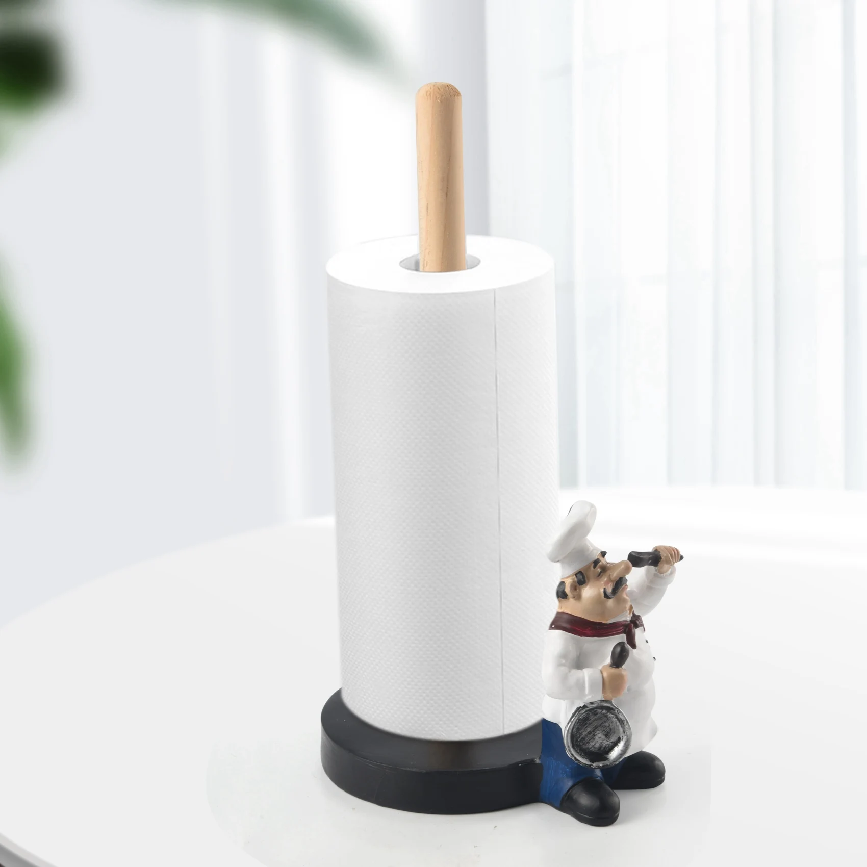 Porte-serviettes en papier à double couche en résine FigAuckland, décoration artisanale créative pour la maison, la boutique de gâteaux, le restaurant, l'ornement A