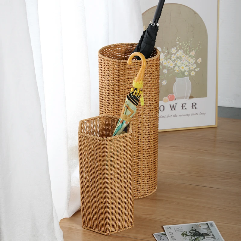 

Imitation Vine Umbrella Stand Creative Umbrella Storage Bucket for Living Room Multifunctional Flower Basket Home Organizer Rack