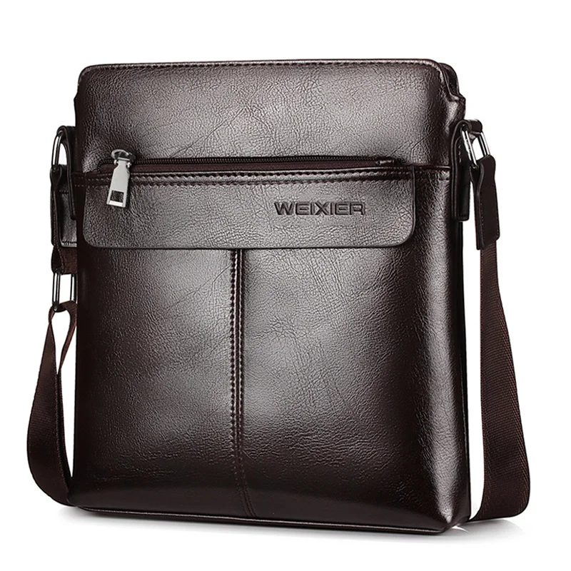 

Weysfor Men's Leather Satchels Bag Crossbody Bags for Men Business Briefcase Messenger Shoulder Male Handbags