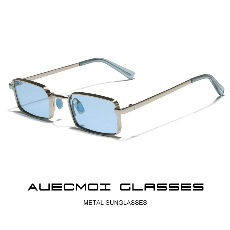 Klassische quadratische Punk-Vintage-Sonnenbrille aus Metall für Damen und Herren, Outdoor-Fahrbrille, Luxus-Designer-Sonnenbrille