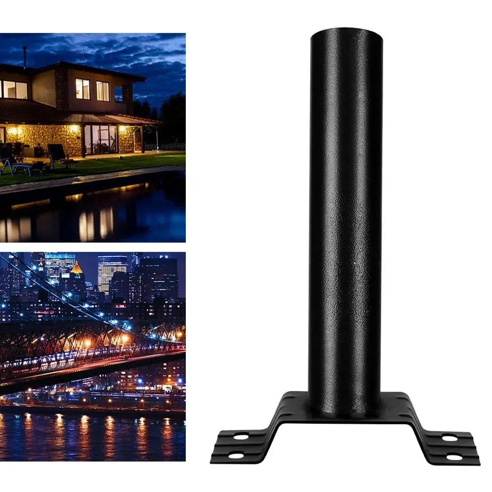 Installation Light Post Pole Security Wall LED Outdoor Street Light Metal Mounting Bracket Parking Lot Lights