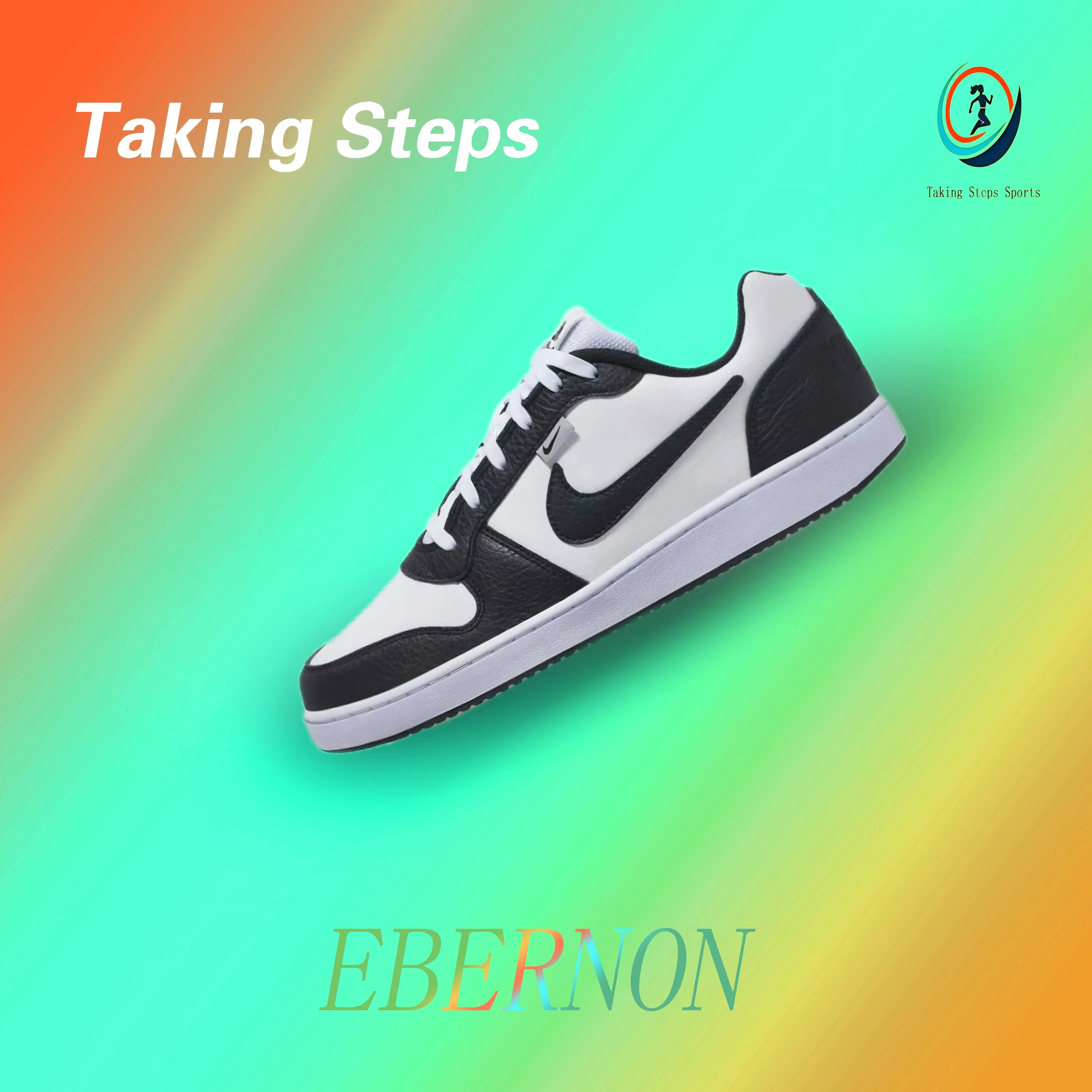 Nike EBERNON low prm Athletic Casual Comfortable Hundred low top men's boardshets white and black colours