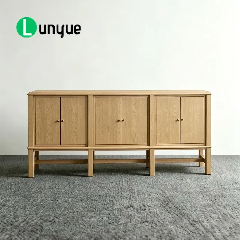 Solid Wood Dining Sideboard Buffet Cabinet for Villa Living Room Hotel