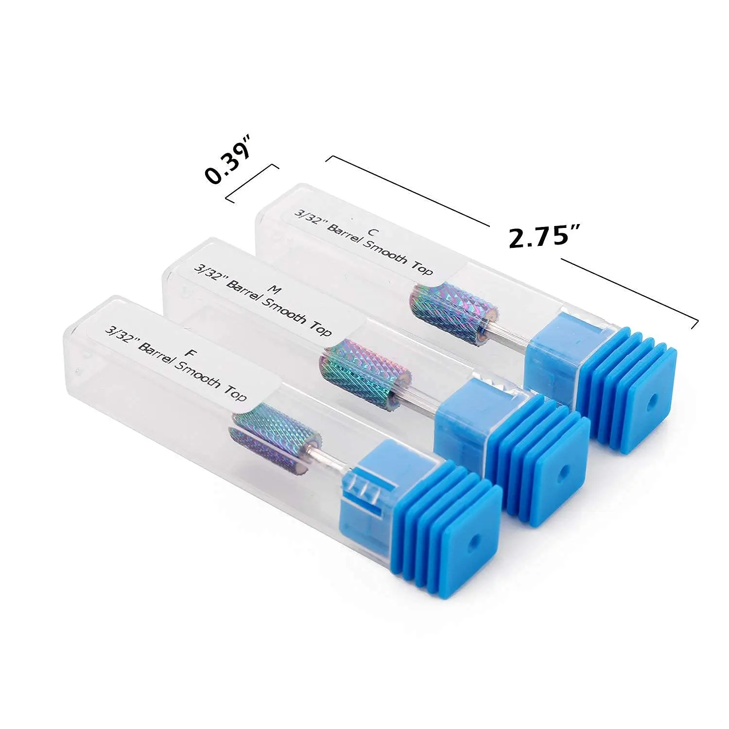 Juego de brocas de carburo de tungsteno para uñas, brocas de seguridad de 3/32 "para eliminar el esmalte de Gel, polvo de inmersión