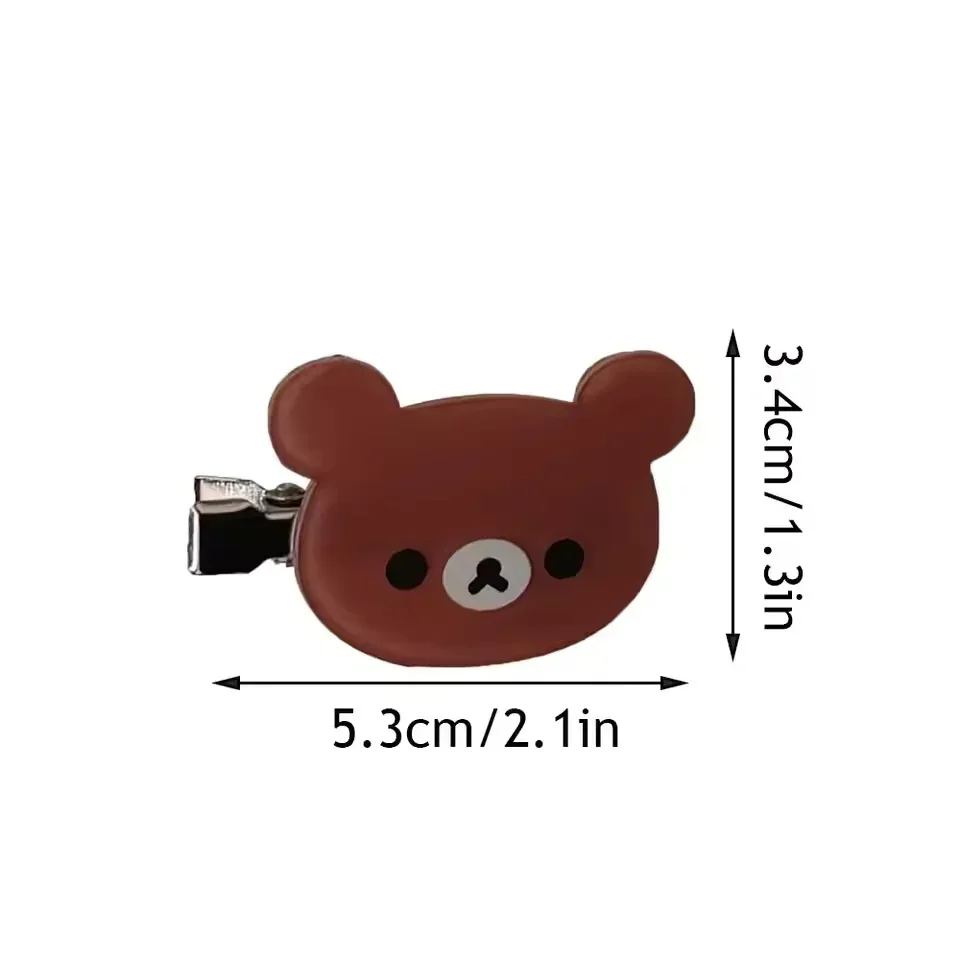 Cartoon Rilakkuma Haarspange Anime Relax Bear Entenschnabel-Clip Damen Niedliche Vielseitige Pony-Haarspange Haaraccessoires Geschenk – Detail 1
