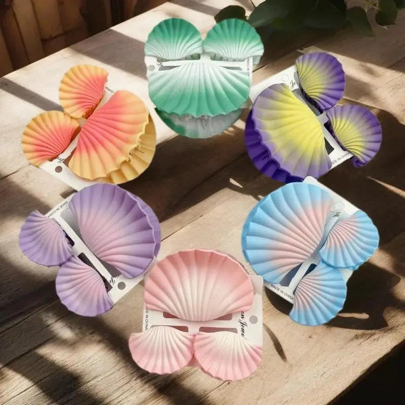 3 قطعة حالمة التدرج قذيفة مشبك شعر 10 سنتيمتر مخلب كبير مقاطع الصيف العصرية مقاطع الشعر للنساء الفتيات إكسسوارات الشعر