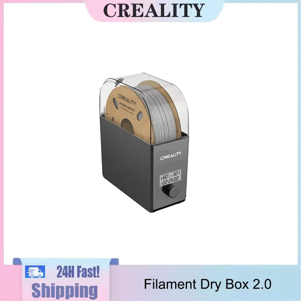 Creality 1KG Filament Dry Box 2.0 with Adjustable Temperature 45℃-65℃ Real-Time Humidity Monitoring Hot-Air Heating 0-24h Settin