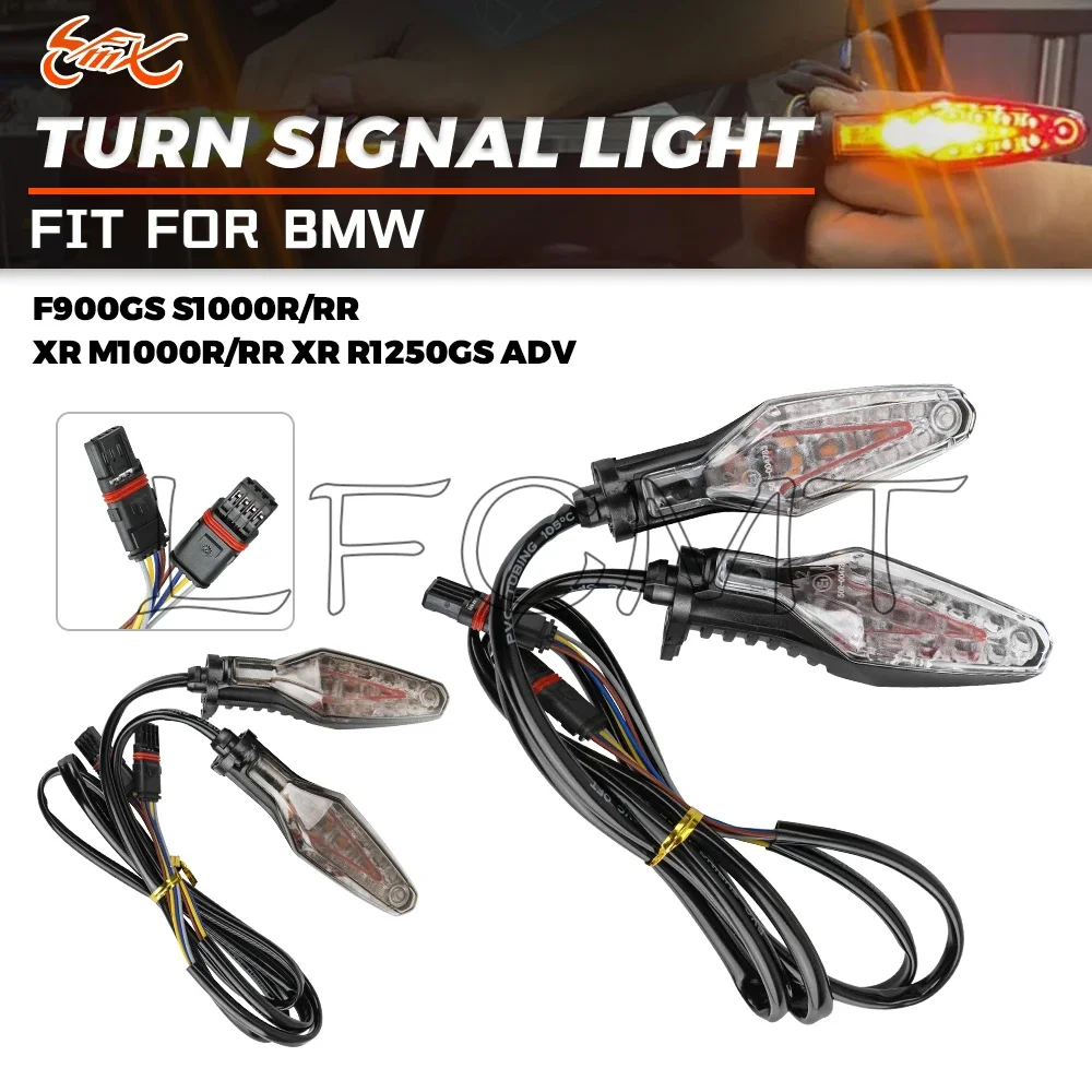 

Fit for BMW F900GS S1000R/RR/XR M1000R/RR/XR R1250GS ADV R1300GS Motorcycle Turn Signal Rear Brake Tail Light LED Flashing Lamp