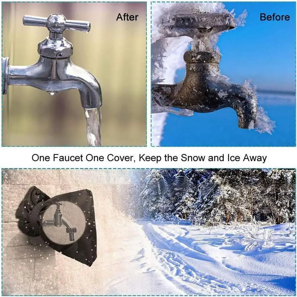 Faucet Protective Cover Winter Freeze Reusable Faucet Covers for Outdoor Spigots Easy for Home for Winter