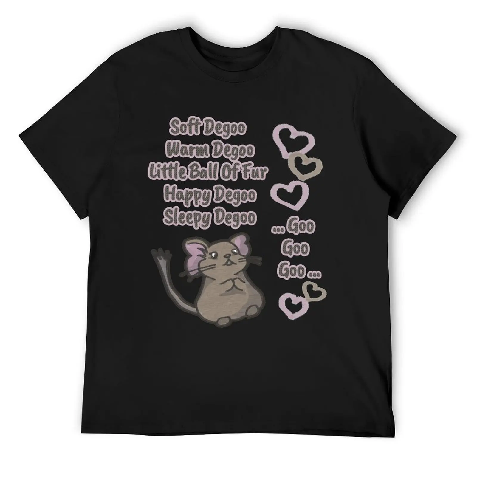 

Degu Little Ball Of Fur T-Shirt blue archive tshirts personalised boys whites korean fashion Men's clothing