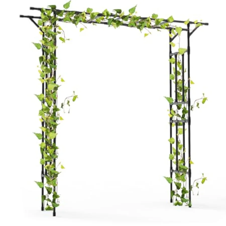 

Garden Arch Trellis - 79 L x 86 H Supersize Flattop Garden Arch - Garden Trellis for Lawn, Party, Ceremony Wedding Decoration P