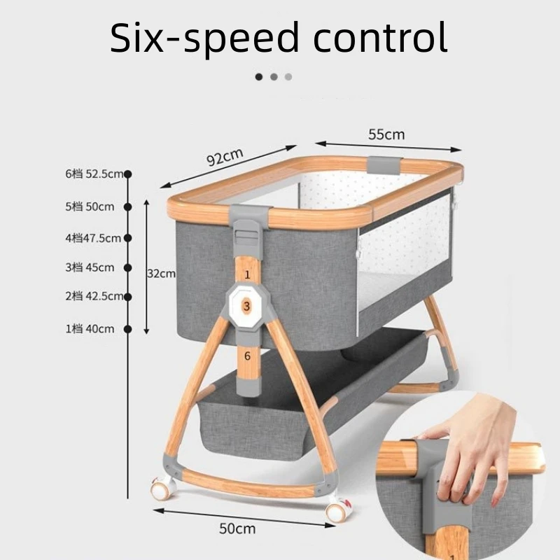 Съемная люлька для детской кроватки 0-3 лет, портативная складная многофункциональная кровать bb, сращенная королевская кровать для новорожденных