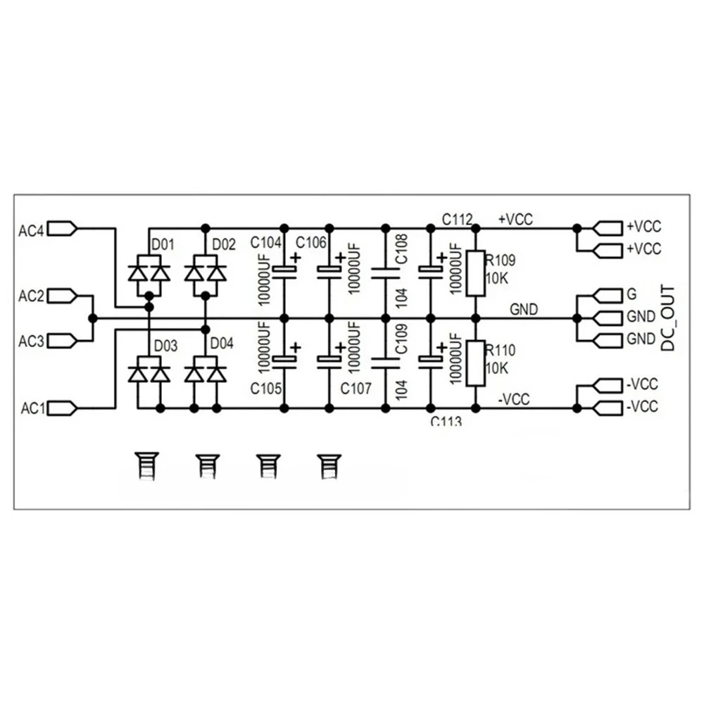 Adapted for 6x 10000uF/80V Two Parallel High Quality Power Amplifier Supply Finished Board Assembled Audio