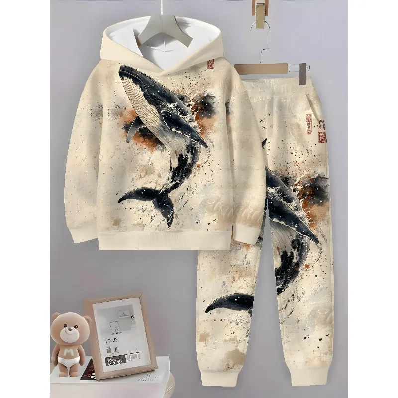 Мужская толстовка с 3D принтом кита