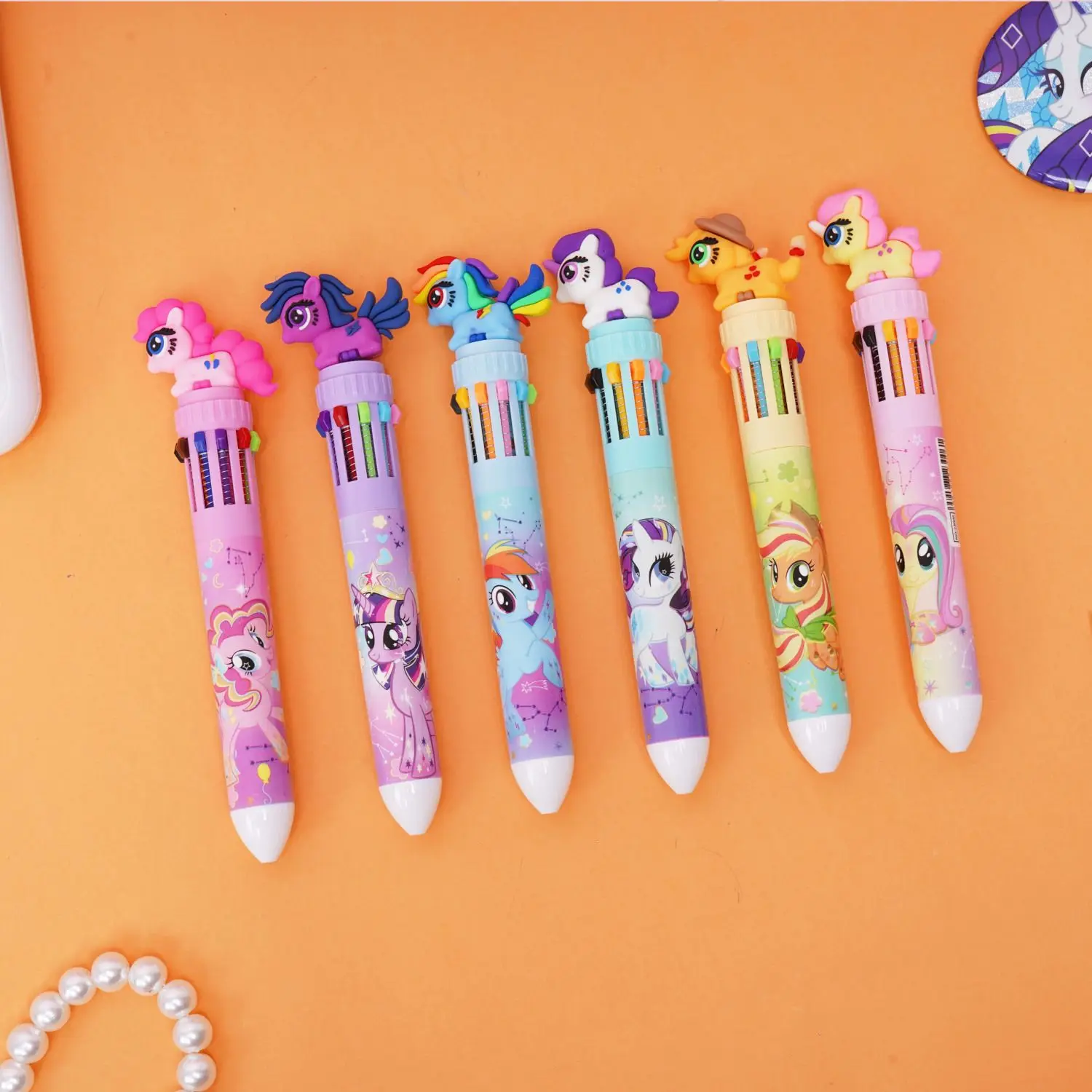 10-farbiger My Little Pony Kugelschreiber, Planer-Stift, Cartoon-Schreibstift, Prüfungsvorbereitungsstift, Schüler-Schreibwaren, Gelstift
