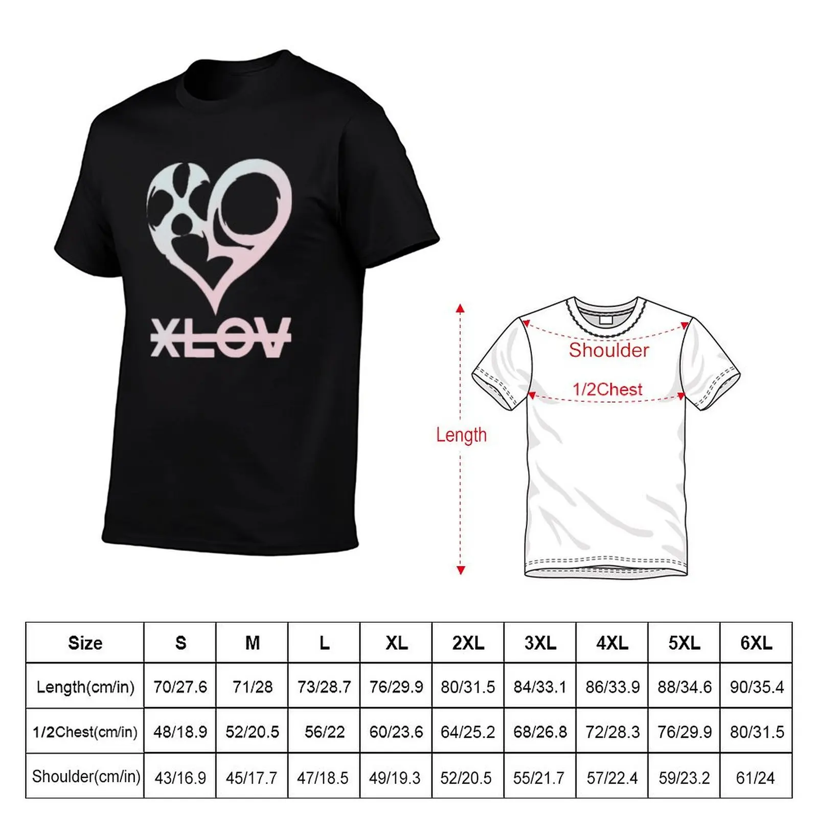 Xlov T-Shirt quick-drying oversized custom t shirt mens white t shirts