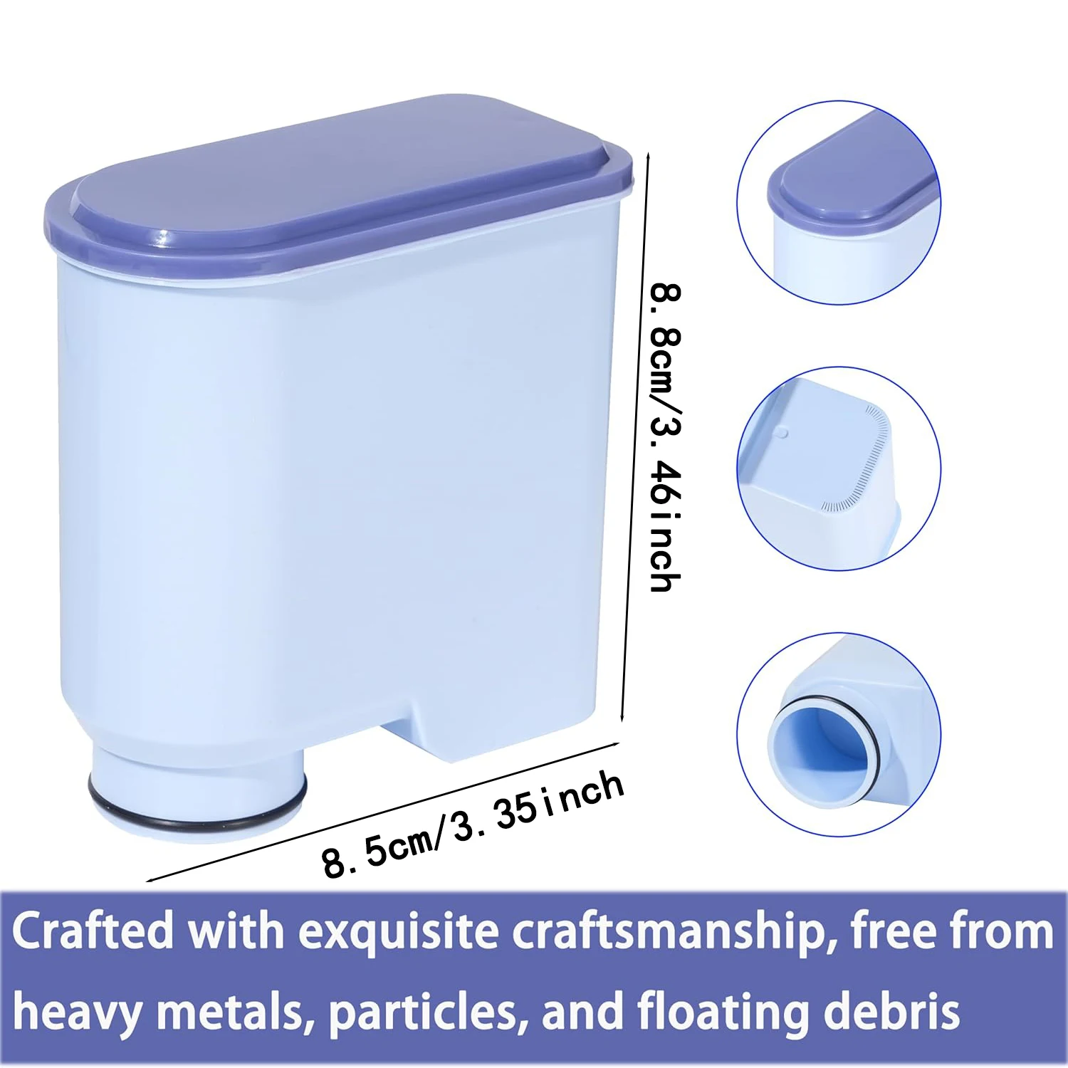 متوافق مع فيليبس ®   أكوا كلين ®   CA6903/10 CA6903/22 CA6903 مرشح الكلسي الكلسي، يقلل من محتوى الكلس الكريمي في الماء