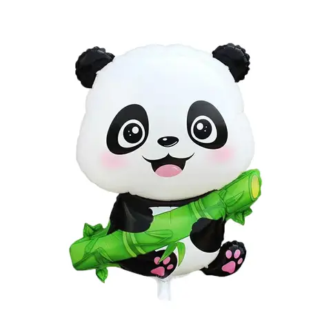 Cartoon Animal Panda Aluminum Foil Balloons Baby Shower Kids Birthday Party Decorations Black And White Panda Helium Balloon