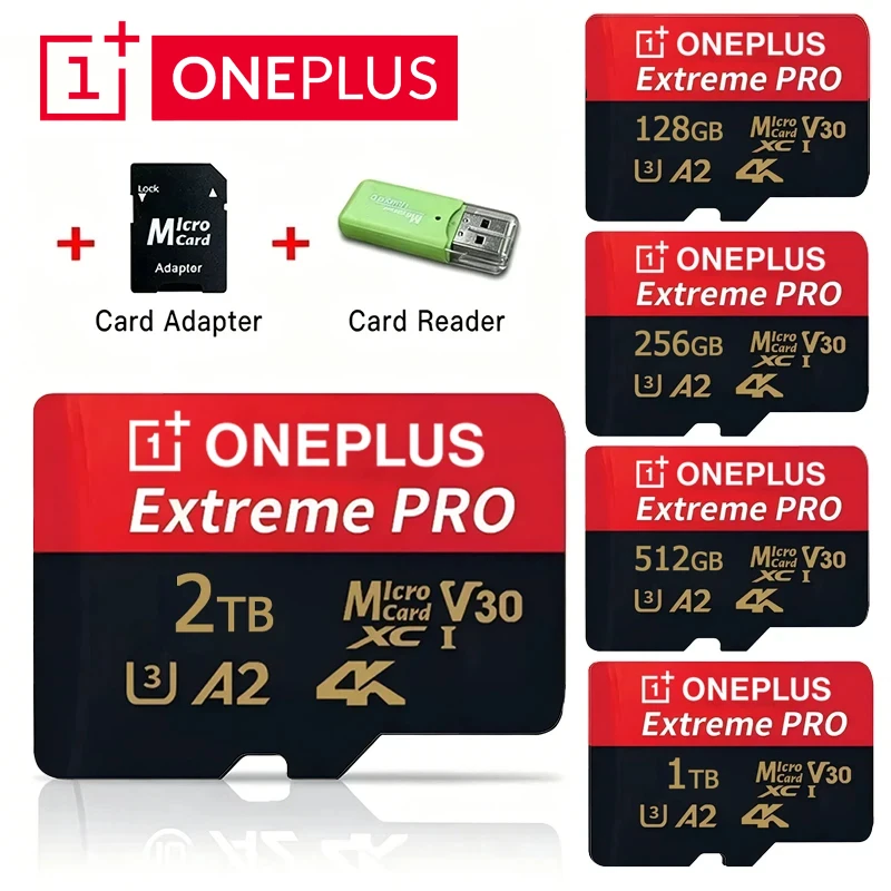 Oneplus 2TB SD Memory Card 256GB High Speed Micro TF Card Class High Capacity USB Adapter For Mobile Phone Laptop PC Camera Mac