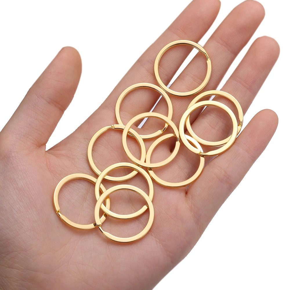 50PCS Metal Swivel Clasps Lanyard Snap Hooks with Key Rings Key Chain Clip Hooks Lobster Claw For Keychains Jewelry DIY Crafts