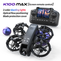 K100 Max Mini RC Drone 4K Professional HD Camera Optical Flow Positioning Colorfuls Dron Foldable RC Quadcopter Toys for Kids