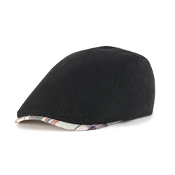 Jangoul Mens Flat Cap Soft Vintage Linen Hats Casual Retro Newsboy Hat Beret for Male Driving Ivy Hats Summer Autumn