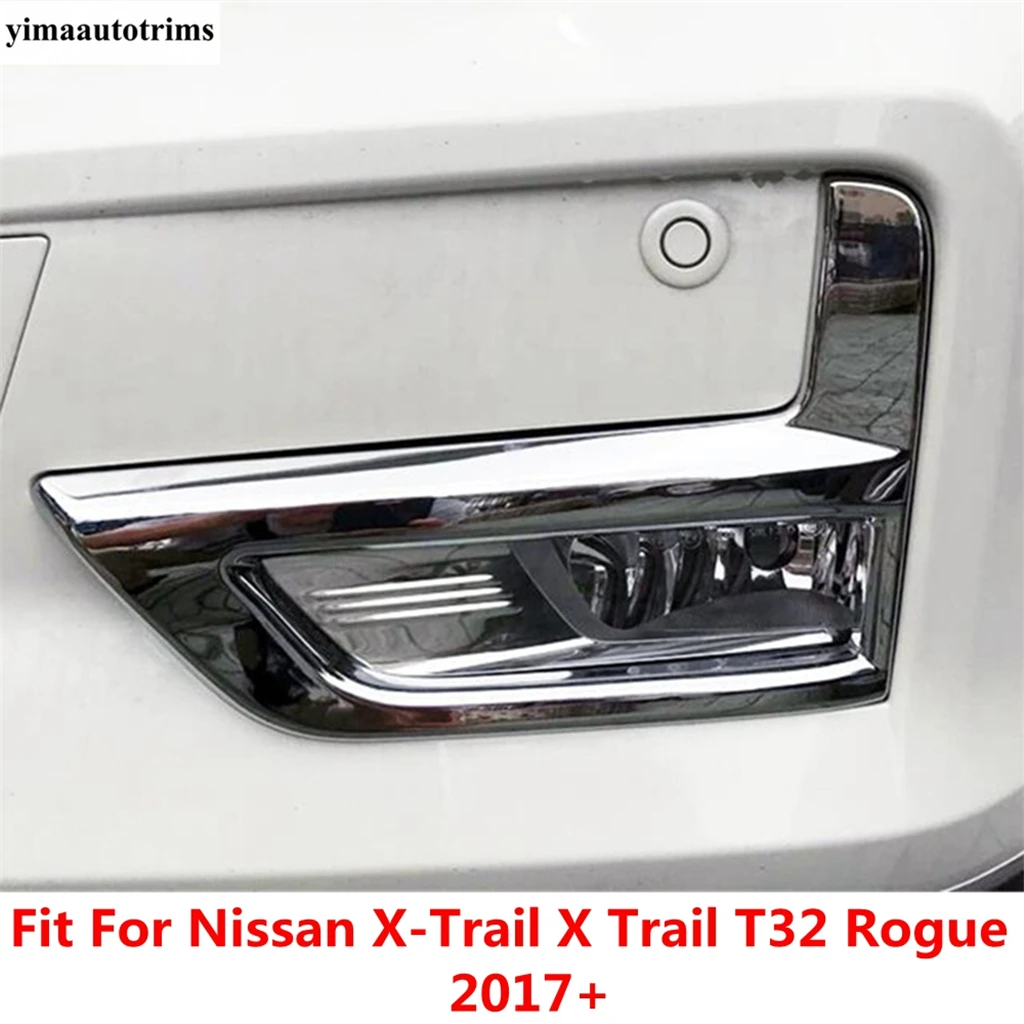 

ABS Chrome Front Bumper Fog Lights Lamps Cover Trim Fit For Nissan X-Trail X Trail T32 Rogue 2017 2018 2019 2020 Accessories