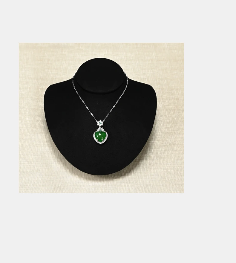 Oirlv Schmuck-Büstenständer für Halsketten, Mikrofaser-Mannequin-Halsmodell, Anhänger-Ketten-Präsentationshalter für Ladentheken und Schaufenster – Detail 5