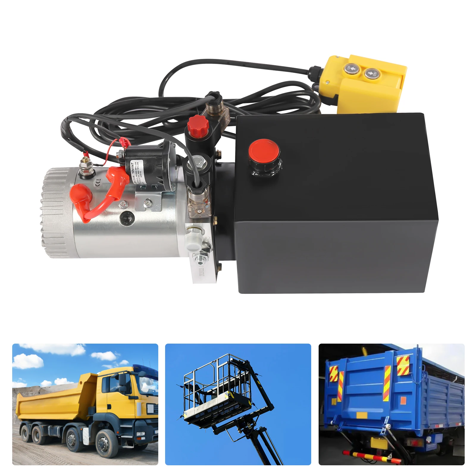 Hydraulic Power Unit, 8 Quart Hydraulic Power Units Electric Hydraulic Pump, 12V DC Hydraulic Power Unit Double Acting