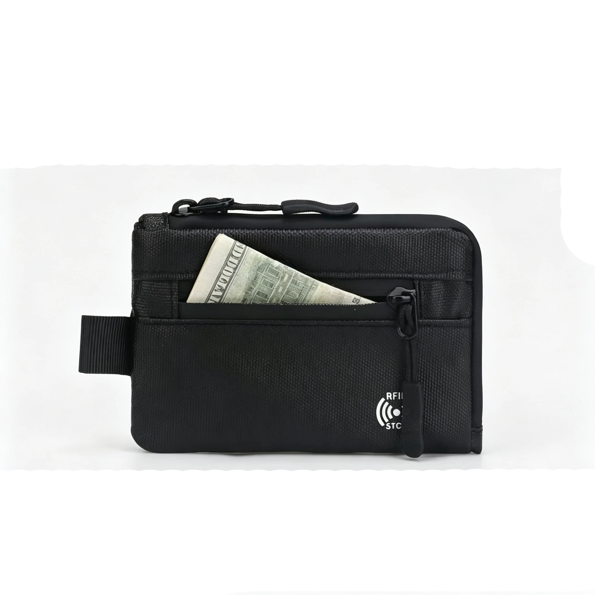 Outdoor Waterproof Nylon Coin Purse Portable RFID Blocking Mini Wallet Rfid Credit Card Holder Anti-Theft Zipper Men Wallets