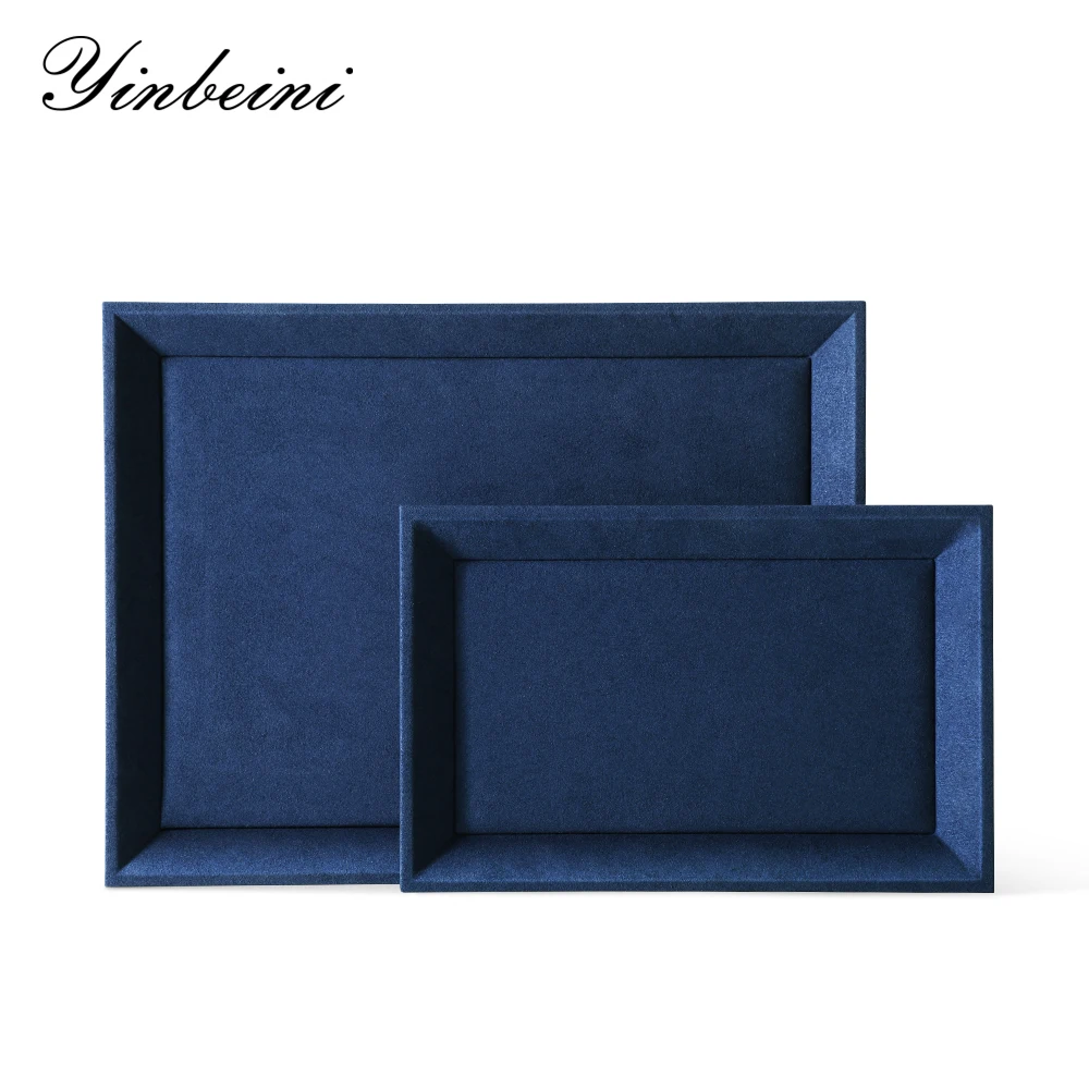 YinBeiNi Ring Bracelet Necklace Earrings Chain Storage Tray Microfiber Jewelry Display Pallet Watch Pendant Organizer Tray P035