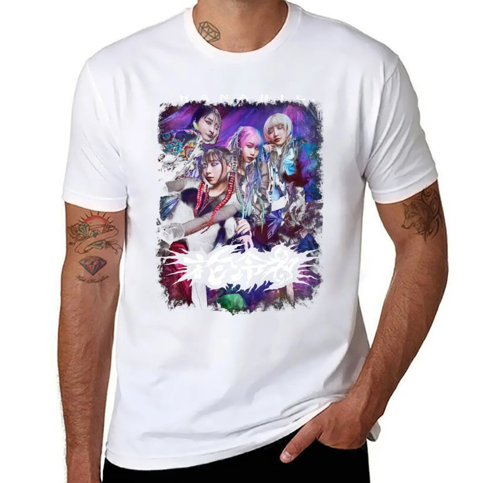 

HANABIE BAND T-Shirt t shirts cotton 100% cotton tshirt 100% T-Shirt