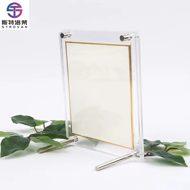 

Acrylic Frame Displaying Mini Photo Album Gift for Friend Magnetic Plastic Frames