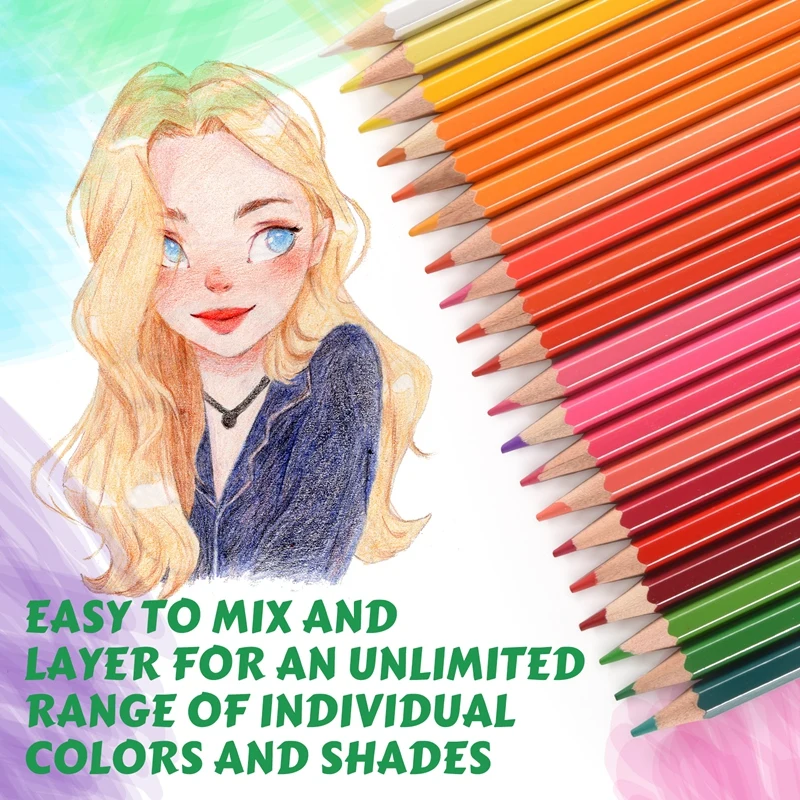 Color Lead 72 Color Color Pencil Set Roller Blind Set Ily Colored Pencils With Rubber Pencil Sharpener Extender