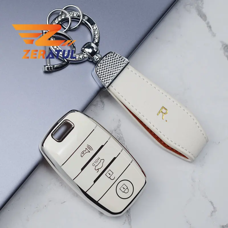 Car Remote Smart Key Case Cover For Kia Ceed Cerato Optima Rio Rio5 Sorento Sportage R K3 KX3 K4 K5 Shell Holder Bag Keychain