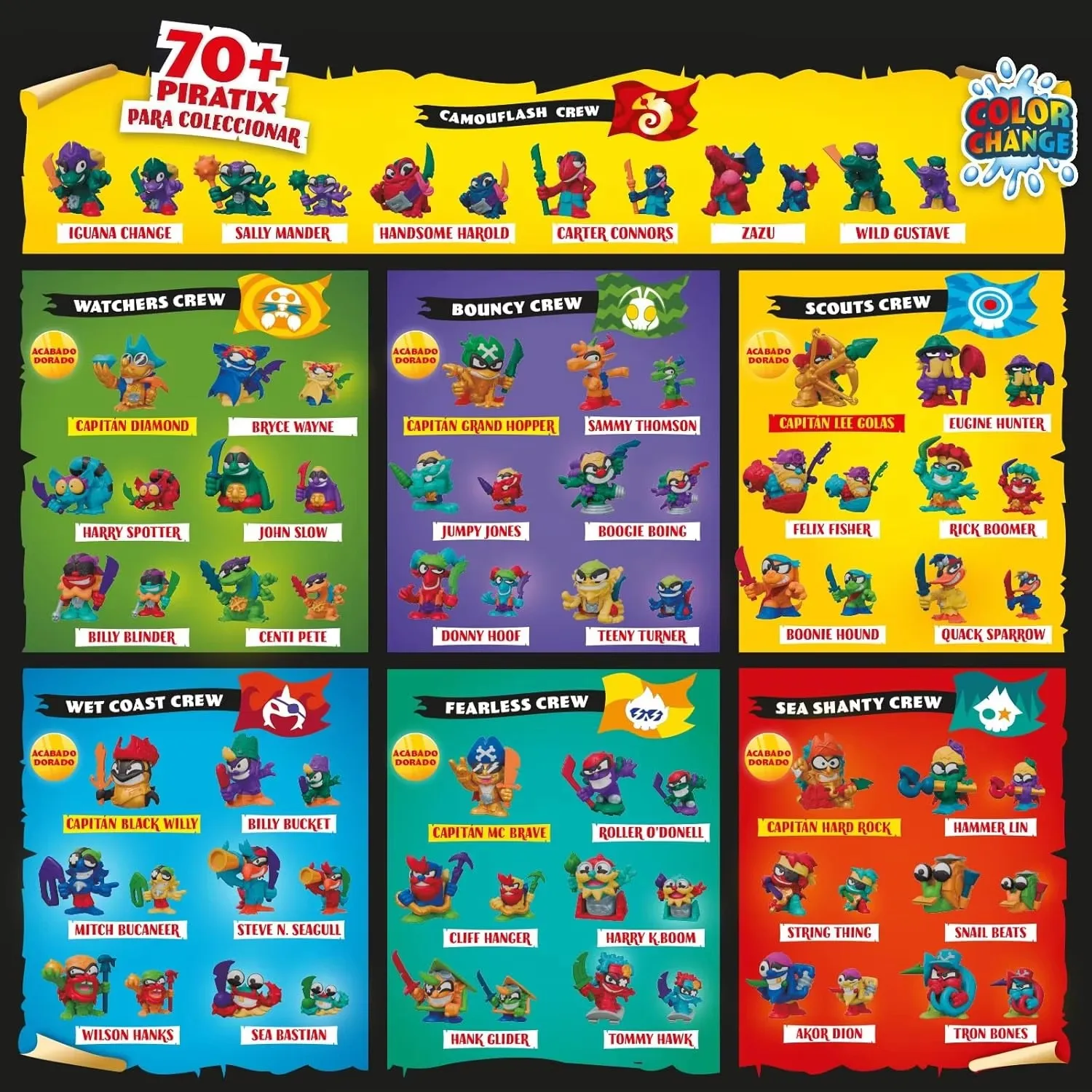Neue Piratix Abenteuerwelt Überraschungstüte Wild Kingdom Serie Farbwechsel-Actionfigur Spielzeug Inklusive 1 Figur mit Zubehör – Detail 6