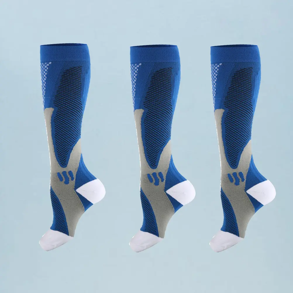 

3Pairs Compression Socks Athletic Sports Socks Breathable Non-Binding Fitness Running Outdoor Cycling Stockings