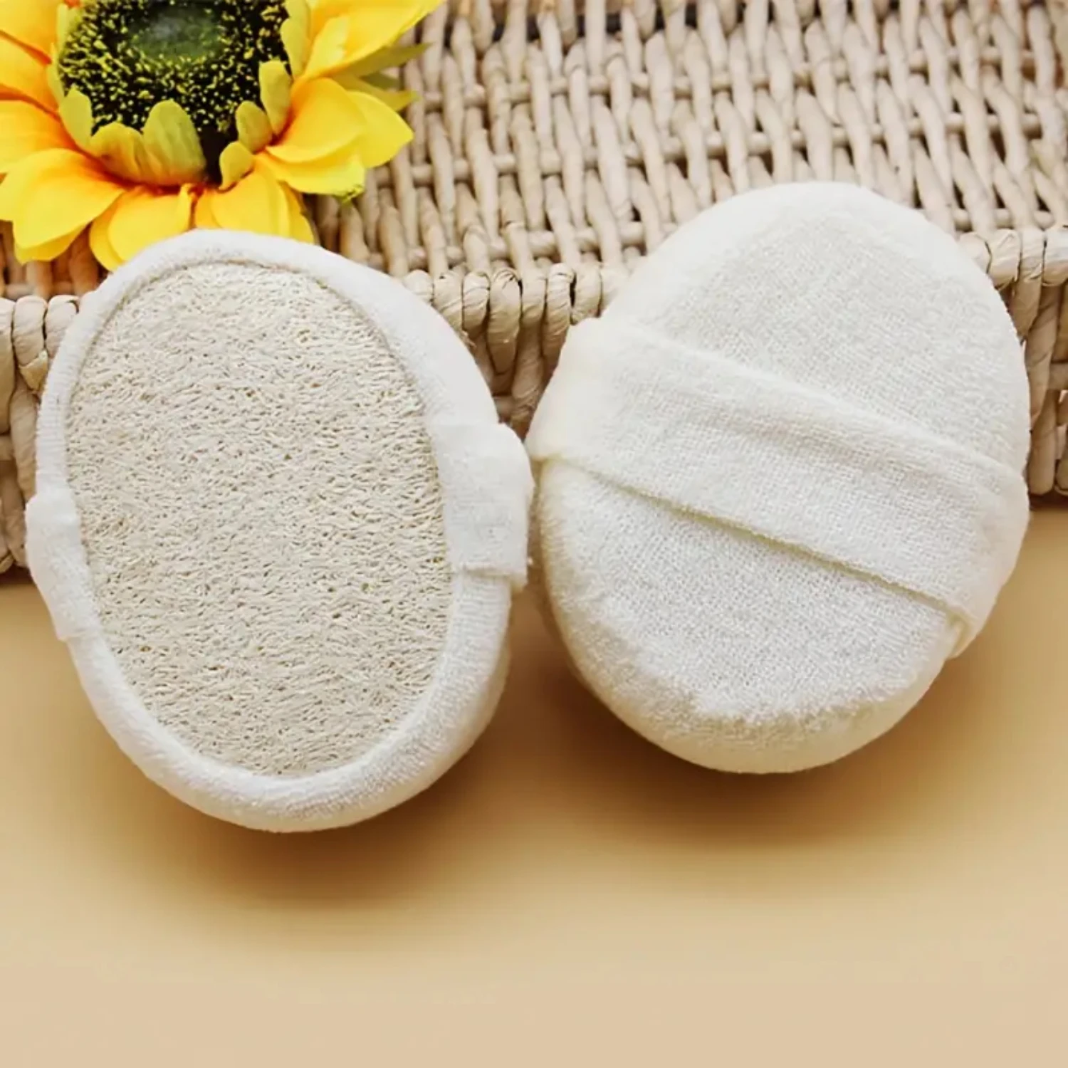 Durable High-Quality Eco-Friendly Long-Lasting Natural Loofah Bath Sponge - Gentle Exfoliating Healthy Massage Scrubber Shower B