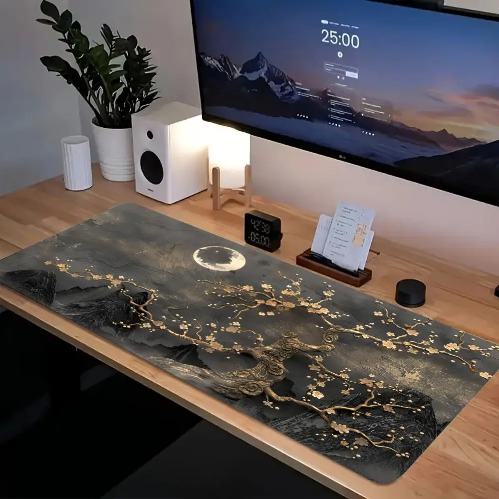 

Retro moonlight Mouse Pad Large XXL Gaming Mousepad Office Keyboard Rubber Anti-slip HD Mouse Pad PC Esports Gamer Long Desk Mat