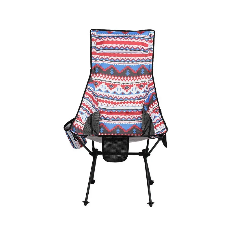 Outdoor Folding Chair Moon Chair Convenient Ultra Light Leisure Lounge Chair Camping Beach Fishing Aluminum Alloy